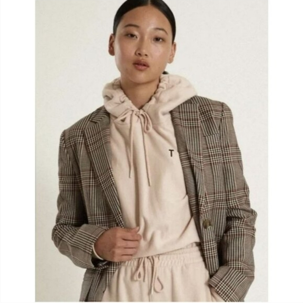 NWT Thakoon Oversized Plaid Grey Blazer 4, 6